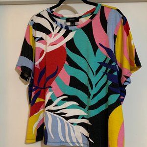 Forever 21 Tropical Print Short Short Sleeve Tee
